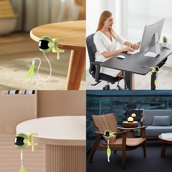 Interaktiva kattleksaker designade för innekatter, mobila kattsfärer med automatisk lek, leksaker designade för små och medelstora katter green