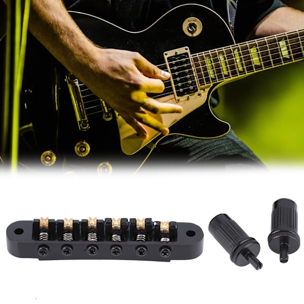 Rullsadel Gitarrstall för 6-strängade Elektriska Gitarrer Musikinstrument TillbehörSvart