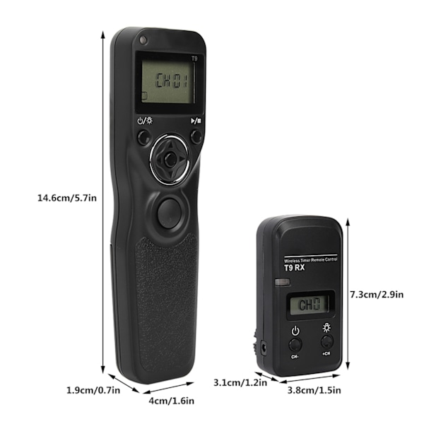 PIXEL T9 Kamera Fjärrkontroll Timer Controller Slutarkabel för Sony A7M3 A72 A7R2 A7S2 A7 A7