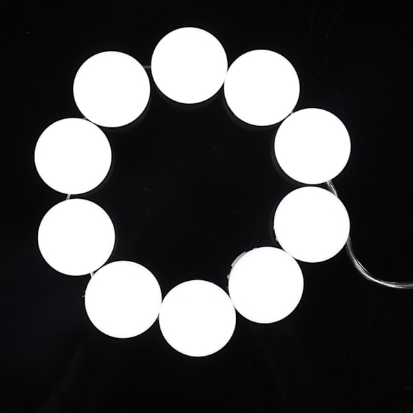 LED-glödlampa spegellampa sminklampa kit lins strålkastare glödlampor kit (10 glödlampor)