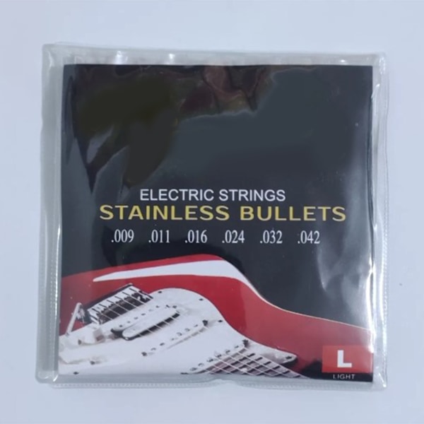 6 stk gitarstrenger i metall, rustfrie, enkle å spille, profesjonelle strenger for elektrisk gitar