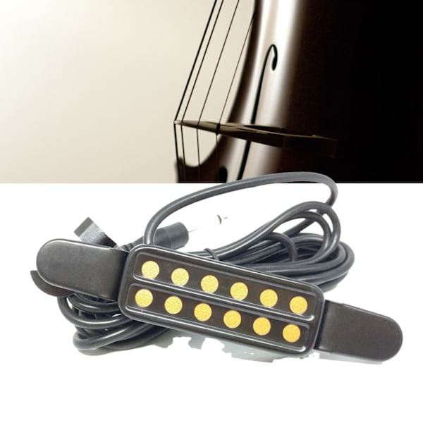 12-håls gitarr pickup akustisk gitarr givare med ton- och volymkontroll 3 meter kabel