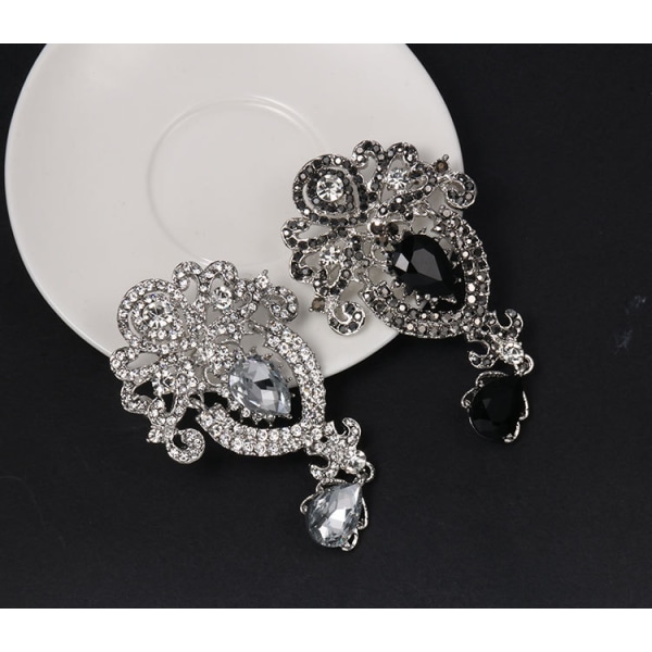 Silver/guldpläterad kristall Rhinestone Brosch Pin Set för DIY bröllop bukett Kit