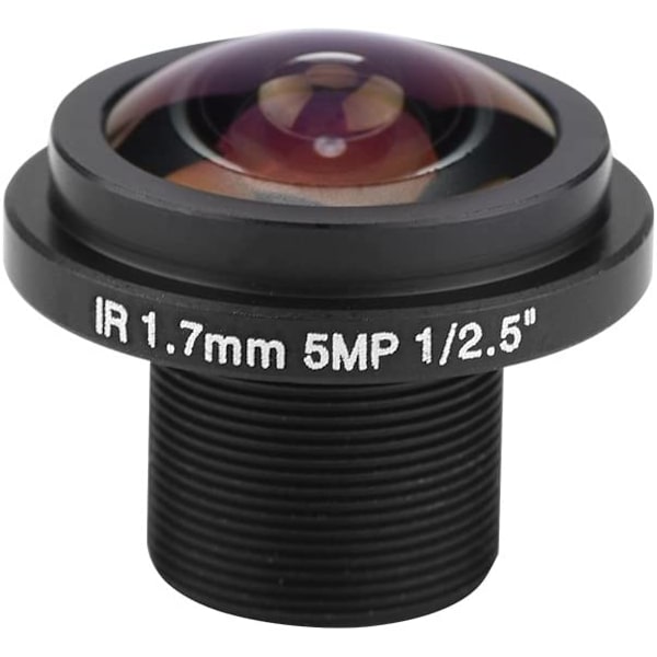 5 stk. sikkerhedskamerobjektiv, 5MP HD fisheye sikkerhedskamerobjektiv 1,7 mm brændvidde 185° CCTV-objektiv til fisheye sikkerhedskamera (sort)