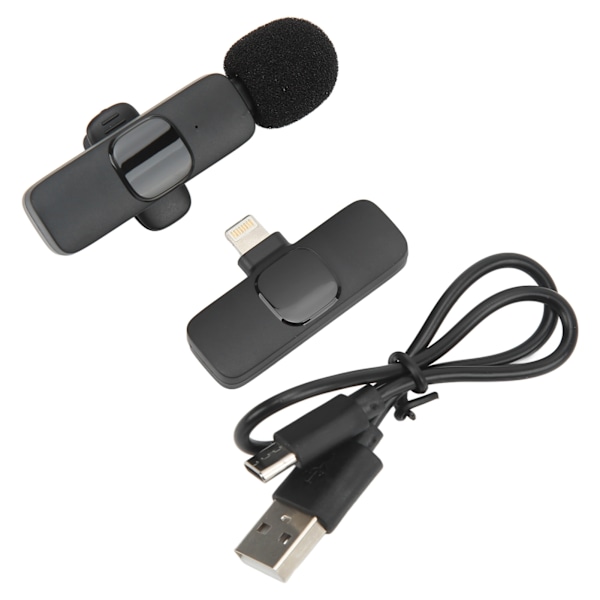Trådlös Lavalier-mikrofon Intelligent Noise Cut Automatisk parning Kompakt mikrofon för Live Broadcast Gaming Phone 2