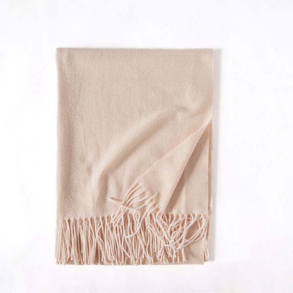 Kvinners store, myke kasjmirfølelse pashminasjal, lette skjerf (lys oransje)