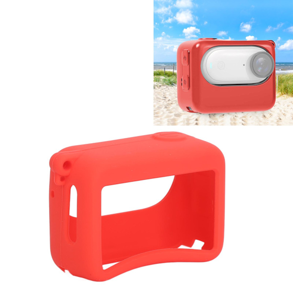 Skyddande fodral Anti Scratch Dammtät Anti Deformation Kamerasilikonhylsa för Insta360 GO3 Röd