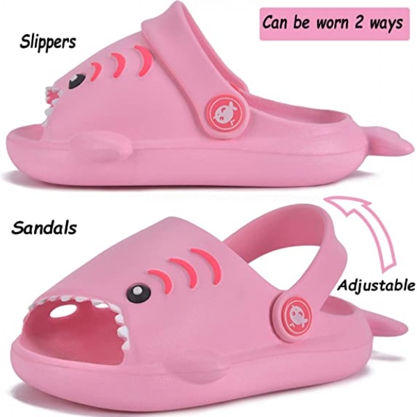 Pikkulasten sandaalit pojat tytöt liukuvat sandaalit dinosaurukset Pikkulasten flip flop -tossut Ulkona sisällä kotona Lapset Kesä Vesi kengät-----Vaaleanpunainen（150 Yard）
