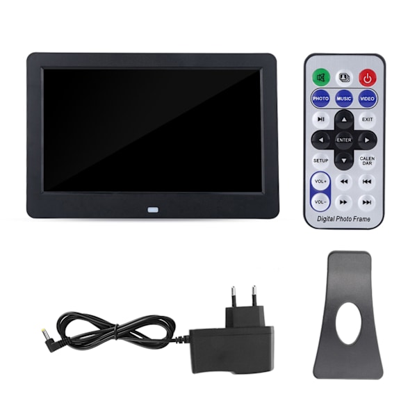 10-tums skärm 1024x600 digital fotoram musik videospelare med fjärrkontroll (svart)