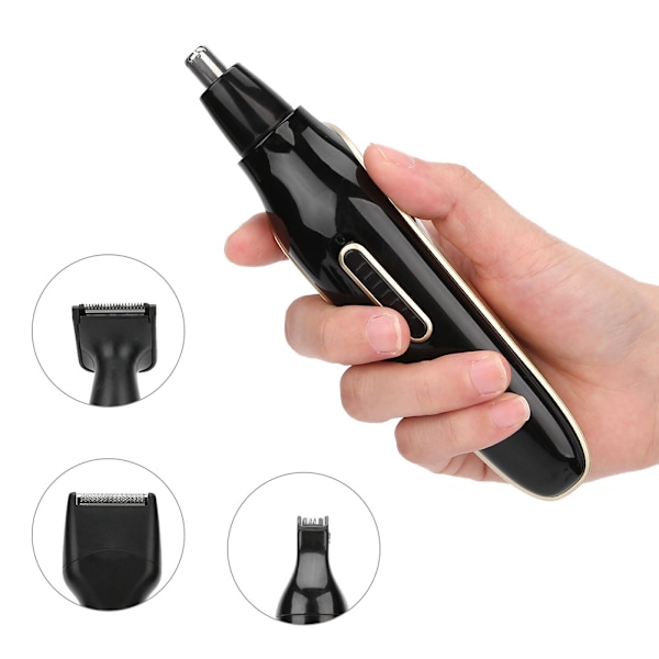 Multifunktionell 4 i 1 Elektrisk Näs Hår Tempel Skägg Gravering Trimmer Rakapparat USB Laddning