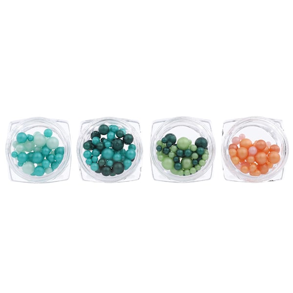 12 färger harts frostade pärlor nagelkonst dekoration 3D strass för DIY manikyr charm
