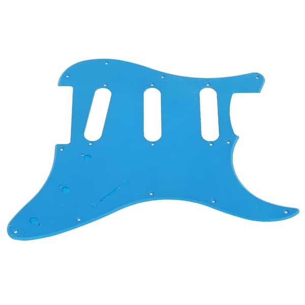 PVC Matt 11 Håls SSS Pickguard För Stratocaster Gitarr Olika Färger (blå)