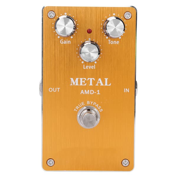 Metall Distortion Elektrisk Gitarr Effekt Pedal True Bypass Full Metal Skal