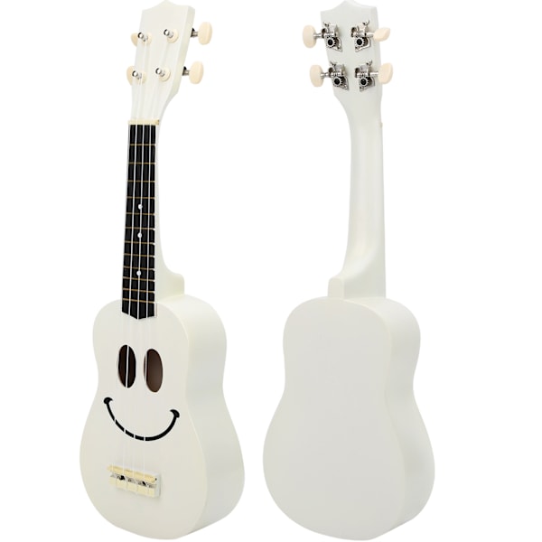 IRIN Ukulele Sapele 4 Strenger 21 Tommer Smilende Ansikt for Nybegynnere Rengjøringsklut Musikk Instrument