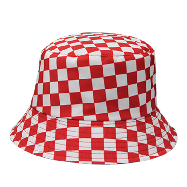 Dam Bucket Hat Mode Schackbräde Bucket Hat Packbar resesolhatt