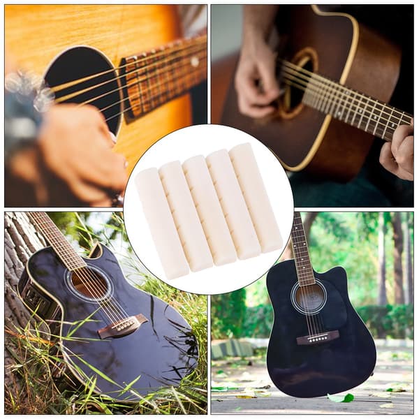 5 st Akustisk Gitarr Sadel Elfenben Vit Ko Ben Musikinstrument Tillbehör