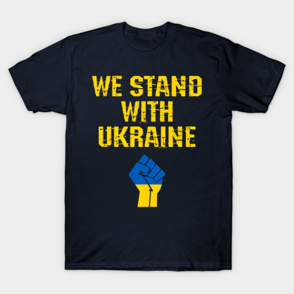 VI STÅR MED UKRAINA  Stöd Ukraina T-shirts