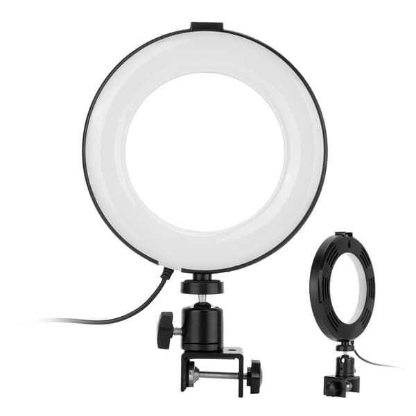 6in Ring Light med Klips Dæmpbar Laptop Videokonference Fyldlys til Livestream