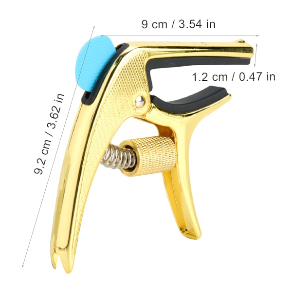 Enhands snabbväxlande metallklämma Capo Gear Pin Remover för akustisk folk gitarr