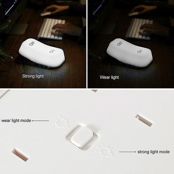 Gravity Sensor Switch Bedside Night Light Atmosphere Lamp Table Lamp (vitt ljus)