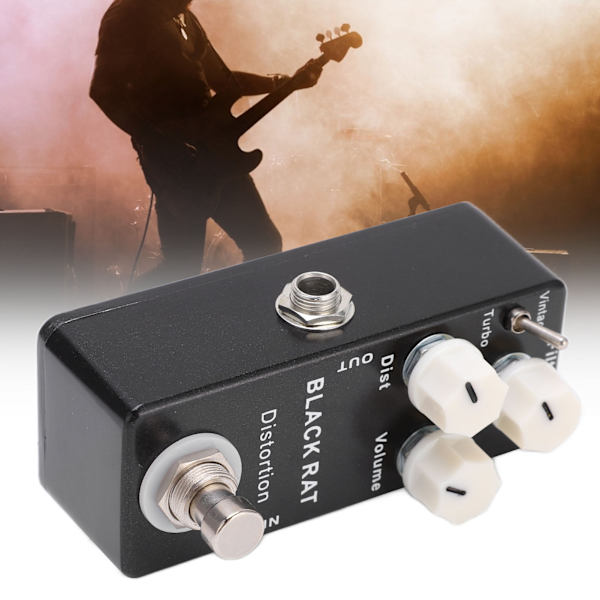 Distortion-gitarpedal, elektrisk effektor, enkelteffekttilbehør med ekte bypass-bryter