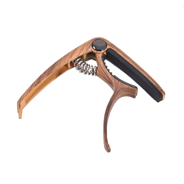 Gitarr Capo Plektrum Set Legering Trä Korn Blank Universal Capo med Plektrum Väska för Prestanda