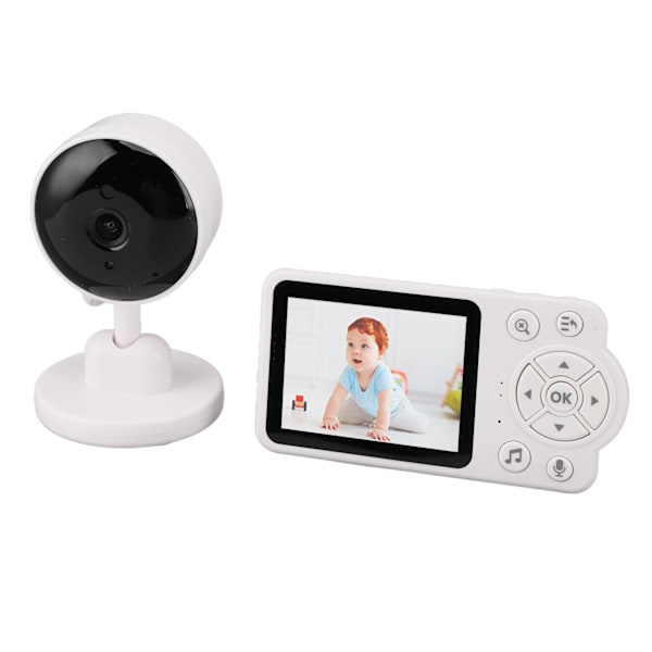Babymonitor med kamera mikrofon 2,8 tum nattvision 2-vägs kommunikation inomhus temperaturövervakning smart trådlös husdjurskamera för hemmet