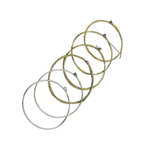 Akustiske gitarstrenger i messing, standard, lette, 6 strenger, erstatningsstrenger for gitar