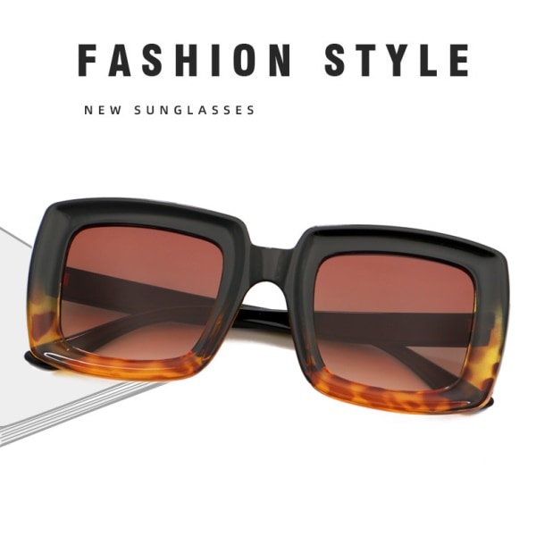 Stor ram Fashion Square Solglasögon Solglasögon för män och kvinnor