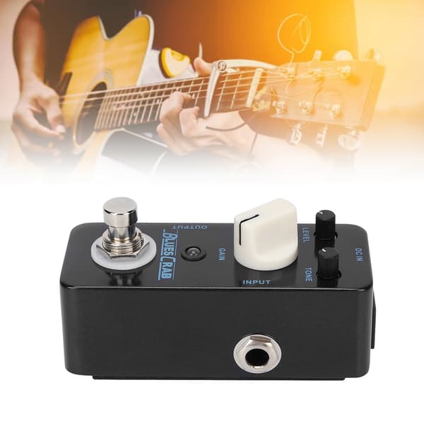 Effektpedal Blues Crab Classic Overdrive Mini Single Instrument Tilbehør Sort