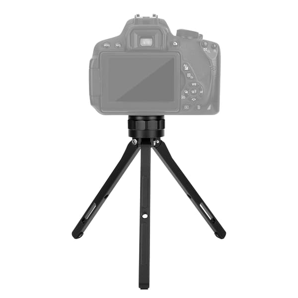 Justerbart skrivebordstativ for kamera, telefonfotografering, bærbart