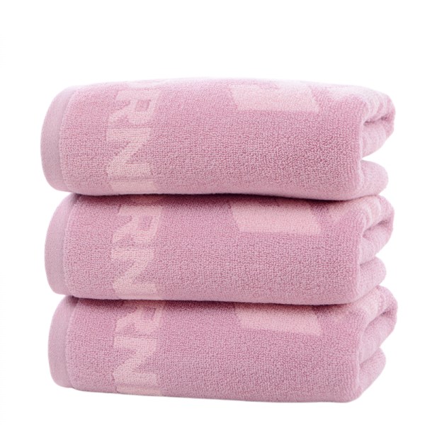 Fluffig handduk 3 delar set bomull, innehåller 3 badlakan (13,7 x 29,5 tum) - högabsorberande handdukar rosa