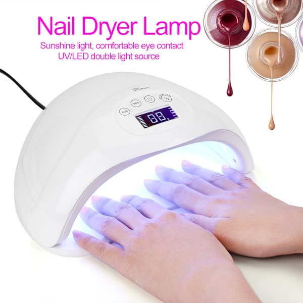 UVLED Nagelljuslampa Nageltorkare för Härdning av Nagelgellack med Smart Sensor Nagelkonstverktyg
