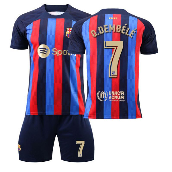 Barcelona fotballdraktsett for sesongen 22-23 - nr. 7 O.DEMBELE#22 No.7 O.DEMBELE #22