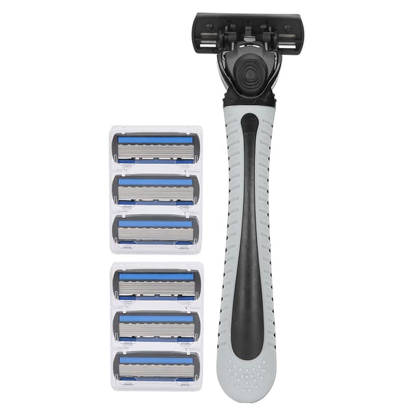 Barberkniv i rustfrit stål, bærbar, klassisk dobbeltlags barbermaskine til mænd