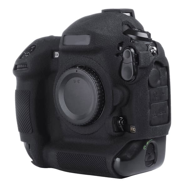 Holdbart til Nikon D4 D4S kamerataske cover blødt silikone beskyttende sort