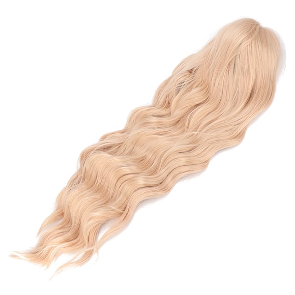 Gradient Farge Lang Krøllete Parykk Syntetisk Hår Blonder Parykker Cosplay for Kvinner Dame