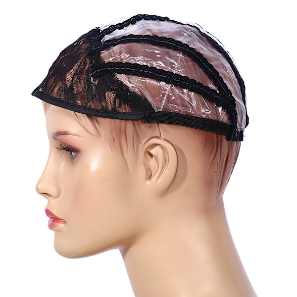 10 stk./parti Fashion Åndbar Elastisk Blonde Paryk Hætter Hårnet Snood Til Fremstilling Af Parykker (Sort)