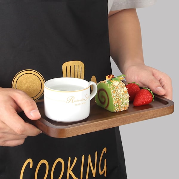 Små Tretallerkener Rektangel Lange Charcuterie-brett Akasie Tretallerkener Serveringsbrett Hjemmedekor Osteskål Kake Forrettstallerken Kitc
