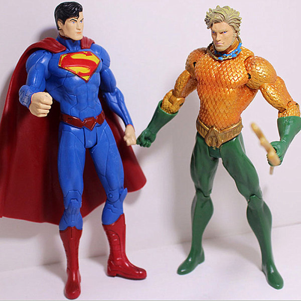 (7 stycken) DC Justice League superhjälte S Superman Wonder Woman Batman statyetter 7 pcs/set