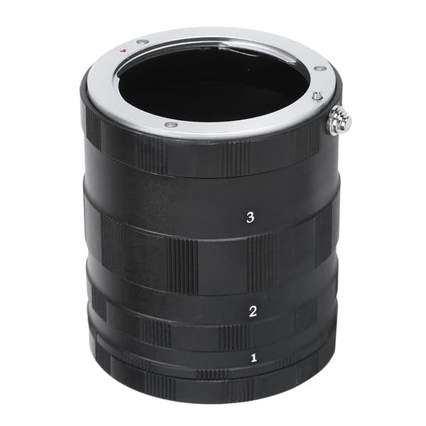 Metal Sort Nærbillede Linse Ring Makrofotografering Forlængeradapterrør til Olympus M4/3 Mount Spejlløst Kamera