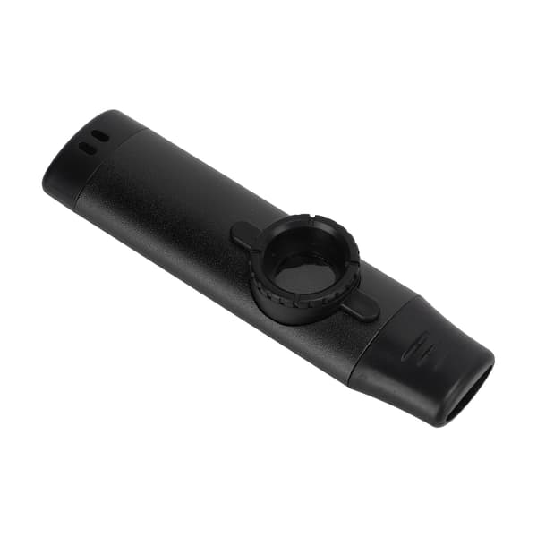 Metall Kazoo med Hartsmunstycke, Justerbar Spänning, Blåsinstrument med Flöjtskalv, Svart