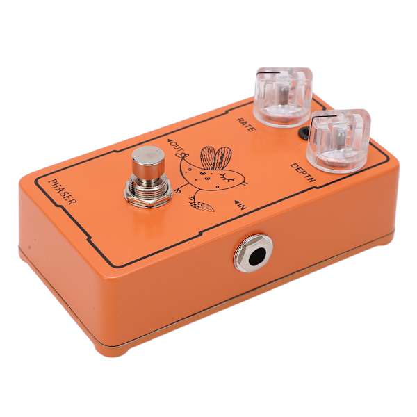 Phase Effect Metal Rate Depth Knobs Gitarr Monoblock Phaser Pedal Inbyggt 9V 300mAh Batteri