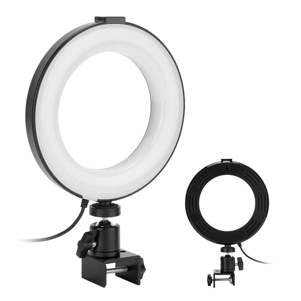6in Ring Light med Klips Dæmpbar Laptop Videokonference Fyldlys til Livestream