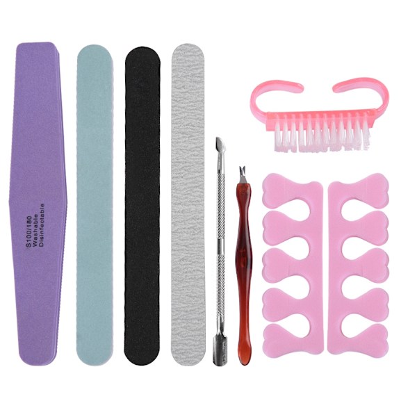 8Pcs Professional Nail Art Manicure Pedicure Tool Set Nail Sanding Sponge Files Buffer Polish