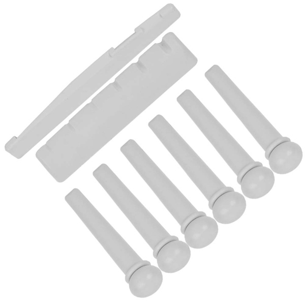 Gitarrstallpinne mutter sadel POM Folk gitarr universal delar ersättning pack tillbehör vit