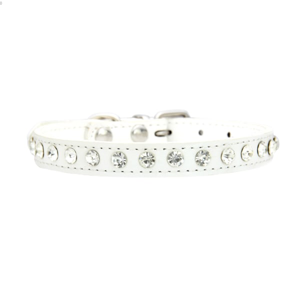 Rhinestone Dog Collar Leather Pet Collar Dog Small Medium Large Puppy Upholstered, 1.3cm/0.5 inches wide.（ XS）