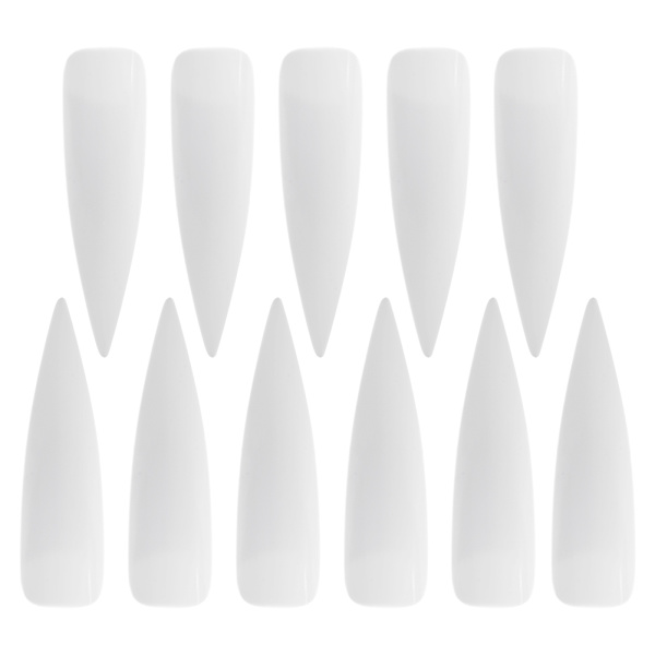 500 Tips Falska Nagel Färg Display Tips Plast Övning Tips Sticks Manikyr Verktyg Vit