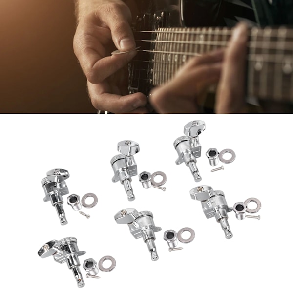 Gitar Tuning Peg Firkantet Streng Tuning Peg Tuner Maskinknapp for Elektrisk og Akustisk Gitar