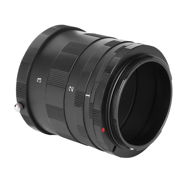 Professionel Metal Sort Nærbillede Linsering Makrofotografering Forlængeradapterrør til Canon Spejlløst Kamera